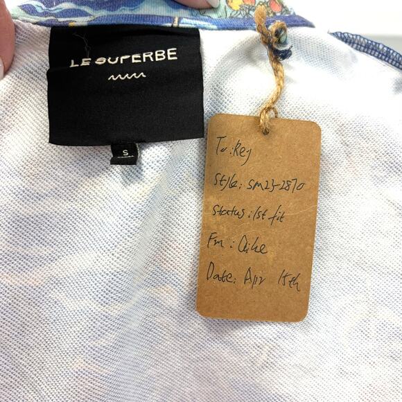 Le Superbe Hula House Party Top, Hawaii, Feather Trim, Sample, Women’s Size S - Picture 7 of 8